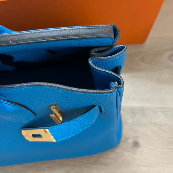 100% authentic Hermes birkin 30 blue hydra togo GHW - Picture 14 of 15